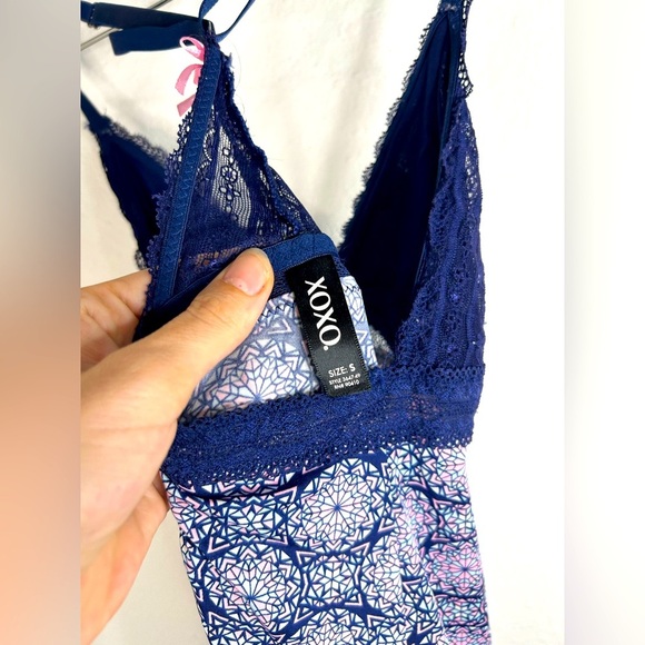XOXO Lace & Print Slip Dress - Size Small - Picture 11 of 11